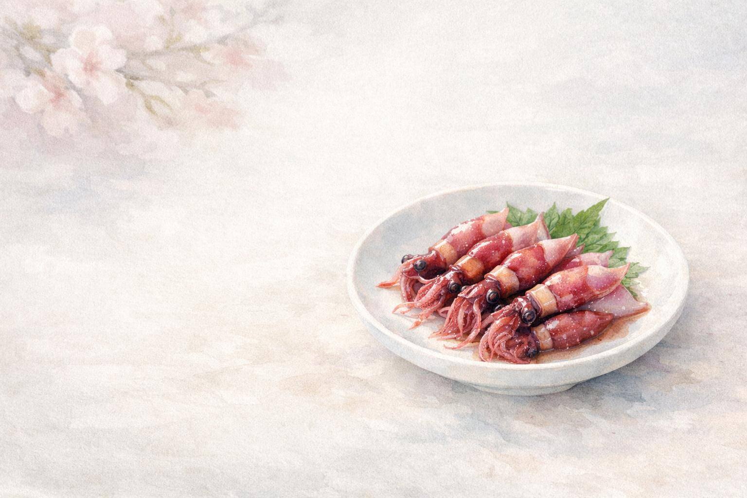 桜とホタルイカ